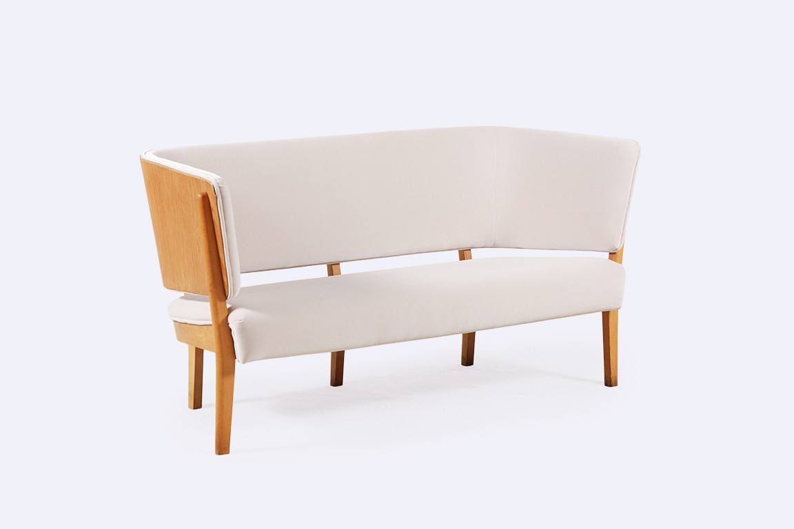 soren fritz hansen 2240 beech sofa settee velvet danish 1940