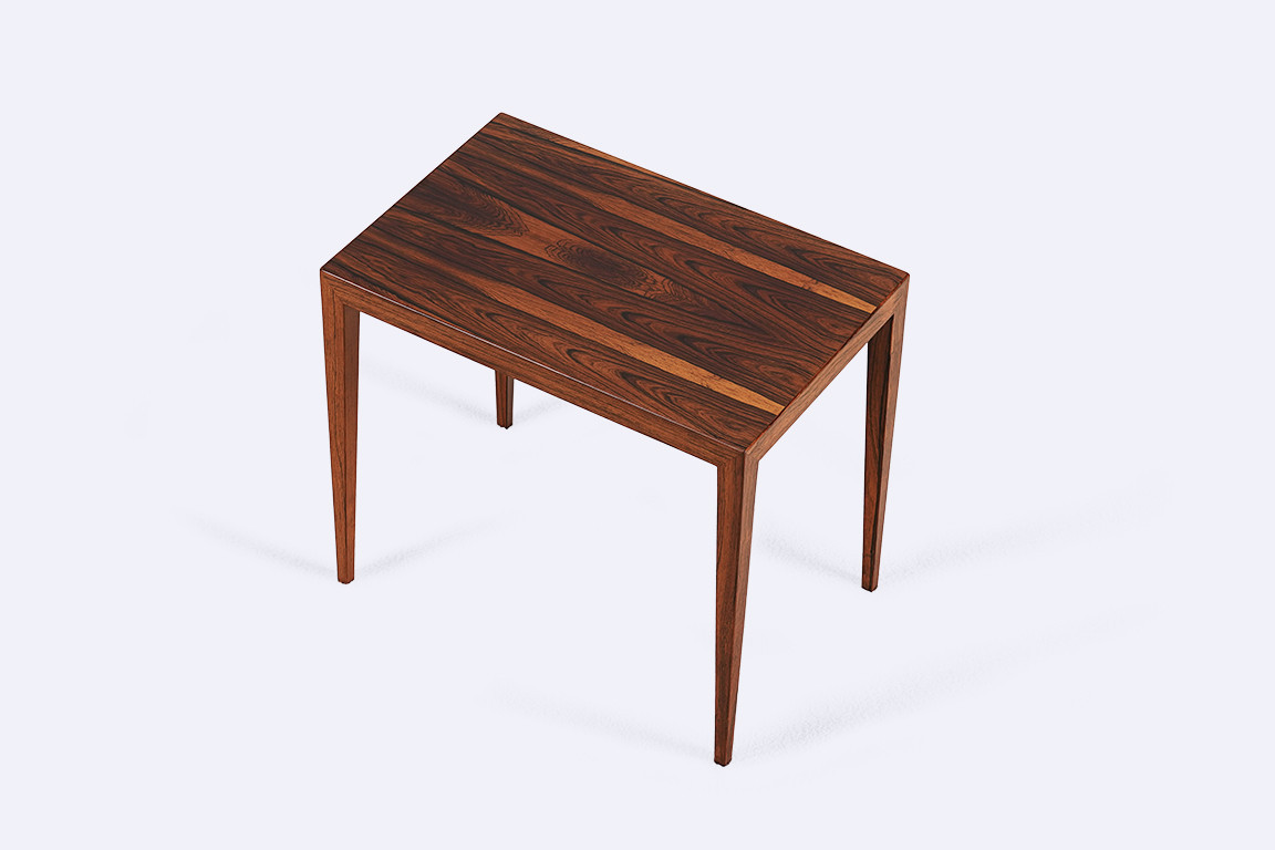 severin hansen table bout de canapé palissandre design 1960