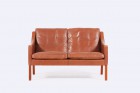 borge mogensen fredericia leather borwn sofa 2208 1960