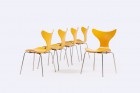 arne jacobsen 3108 lily yellow chair fritz hansen danish