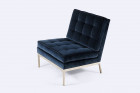 florence knoll international chauffeuse 65 velours bleu 1960