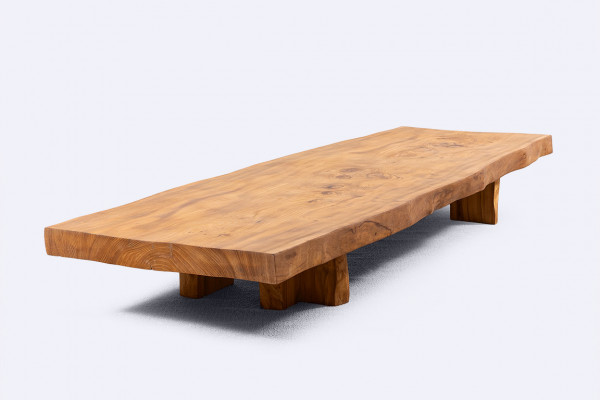 coffee table solid elm massive xxl huge wood big 1950 1960