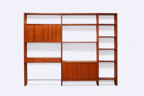 wegner ry mobler ry100 teck bibliothèque étagère danois 1960