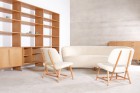 hans wegner oak bookcase ry mobler ry-100 vintage 1960 1961