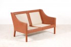 borge mogensen fredericia leather borwn sofa 2208 1960