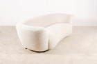 sofa danish curved wool scandinavian 1940 1950 oak