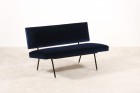 florence knoll international banquette velours bleu 1950