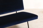 florence knoll international banquette velours bleu 1950