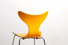 arne jacobsen 3108 lily yellow chair fritz hansen danish