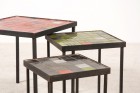 mado jolain rené legrand nesting tables ceramic french 1950