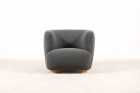 fauteuil boule scandinave design vintage gris nobilis 1940