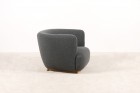 fauteuil boule scandinave design vintage gris nobilis 1940