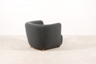 fauteuil boule scandinave design vintage gris nobilis 1940