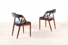 kai kristiansen schou andersen chair 31 rosewood velvet blue