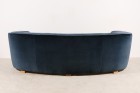 canapé courbé danois scandinave velours bleu kvadrat 1930