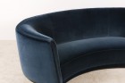 danish scandinavian curved sofa blue velvet kvadrat 1930