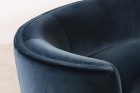 danish scandinavian curved sofa blue velvet kvadrat 1930