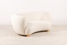 danish scandinavian curved sofa wool nobilis design 1940