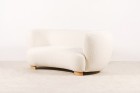 danish scandinavian curved sofa wool nobilis design 1940