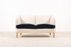 canapé 2 places danois 1950 laine velours design scandinave