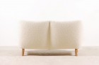 canapé 2 places danois 1950 laine velours design scandinave