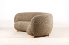 danish curved banana sofa three seat design 1940 1950 wool