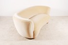 curved sofa danish denmark velvet beige kvadrat 1940 1950