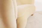 curved sofa danish denmark velvet beige kvadrat 1940 1950