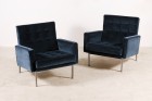 florence knoll international parallel bar velours bleu 1960