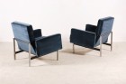 florence knoll international parallel bar velours bleu 1960