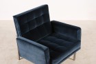 florence knoll international parallel bar velours bleu 1960