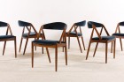 kai kristiansen schou andersen chaises 31 velours bleu chêne