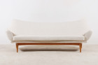 johannes andersen trensums curved sofa wool oak sweden 1960