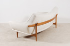 johannes andersen trensums curved sofa wool oak sweden 1960