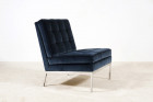 florence knoll international chauffeuse 65 velours bleu 1960