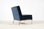 florence knoll international chauffeuse 65 velours bleu 1960