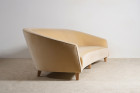 Elegant and Large Italian Curved Sofa. 1950