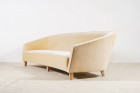 Elegant and Large Italian Curved Sofa. 1950