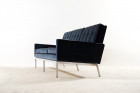 canapé florence knoll 67 velours bleu vintage design 1960