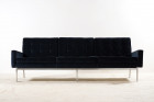 florence knoll 67 sofa velvet navy blue vintage design 1960