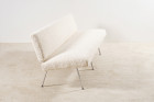 florence knoll canapé banquette 33 #33 laine blanc 1960 1950