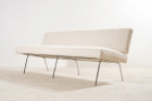 florence knoll sofa 33 wool white design 1960 1950 vintage