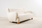 sofa danish scandinavian vintage hansen lassen wool 1940