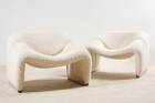 pierre paulin groovy f598 wool armchair artifort 1970 design