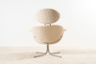 paulin artifort big tulip f551 armchair wool design france