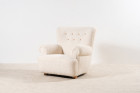 fauteuil danois scandinave laine bouclé nobilis 1940 design