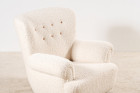 danish armchair design scandinavian wool bouclé 1940 chair