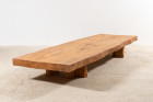 table basse xxl grande énorme orme bois massif 1950 1960