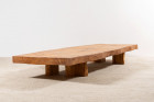 coffee table solid elm massive xxl huge wood big 1950 1960