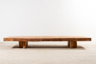 coffee table solid elm massive xxl huge wood big 1950 1960